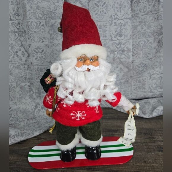 Snowboard Santa Decoration - Picture 1 of 16